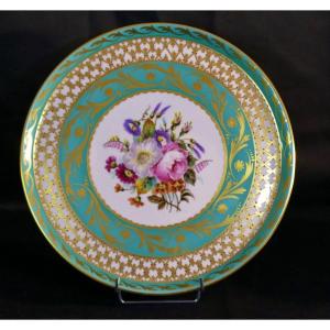 Plat En Porcelaine De Limoges, Peint à La Main Et Doré Par René Caire, Milieu XX ème