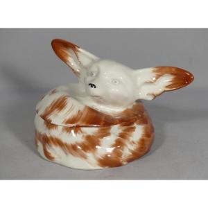 Edouard Marcel Sandoz And Haviland, Fennec Porcelain Candy Dish, 1921