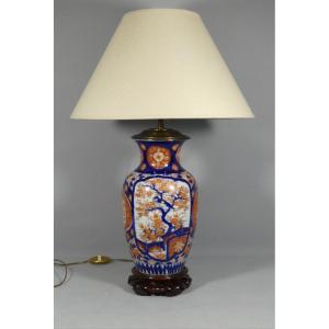 Lampe Vase Imari En Porcelaine, Japon, époque XIX ème Siècle