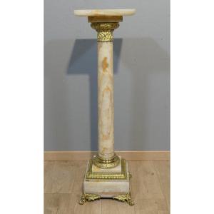 Presentation Column In Onyx And Gilded Bronze, Napoleon III, 19th Century