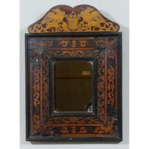 Marquetry Mirror In Languedoc Style In The Taste Of The 17th Century, 19th Century Period