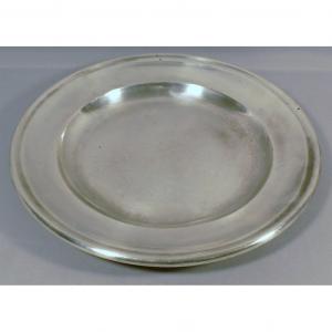 Christofle, Large Round Serving Dish In Silver Metal, XIXth Time