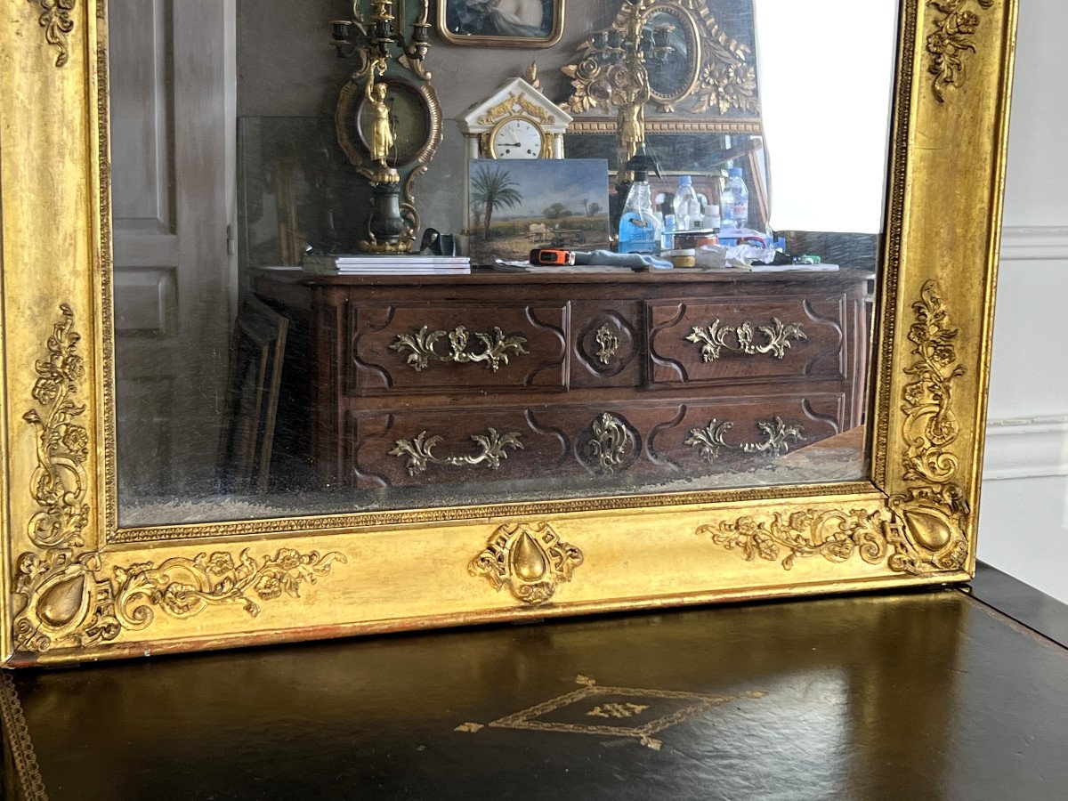 Empire Period Mirror / Frame With Gilding And Its Original Mercury Ice-photo-2