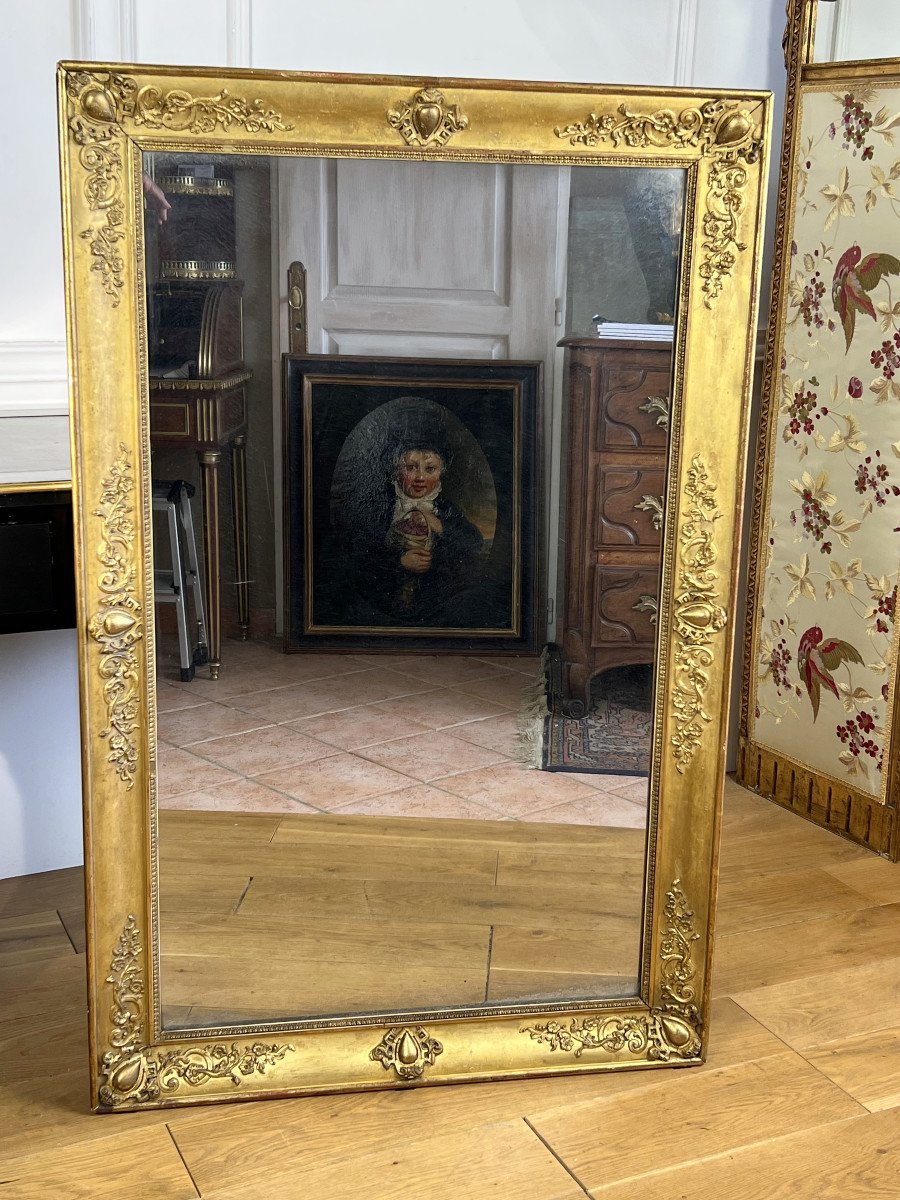 Empire Period Mirror / Frame With Gilding And Its Original Mercury Ice-photo-5