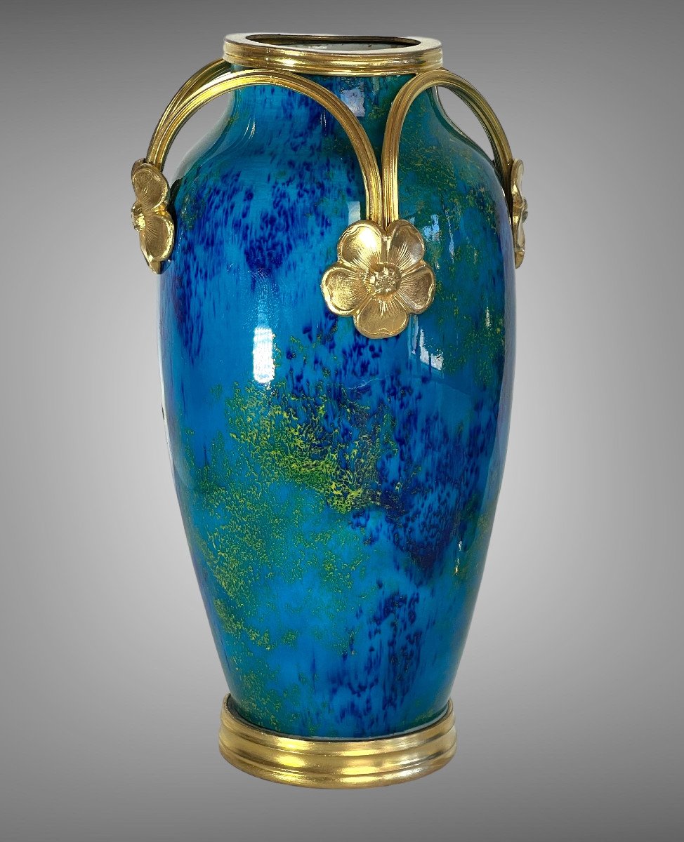 Pair Of Ovoid Vases In Sèvres Earthenware Attributed To "paul Milet 1870-1950"-photo-6