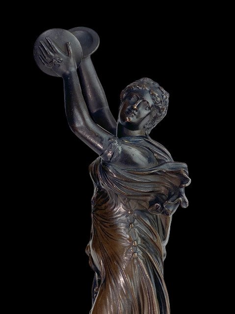 Paire De Danseuses Orientale En Bronze Signée J. Clesinger (1814-1883) Du XIXe-photo-4