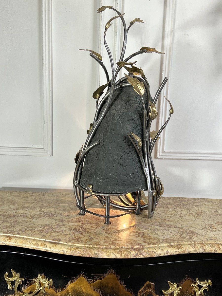 Large Lamp From Ateliers Duval Brasseur "amethyst Geode" From The 70s-photo-7