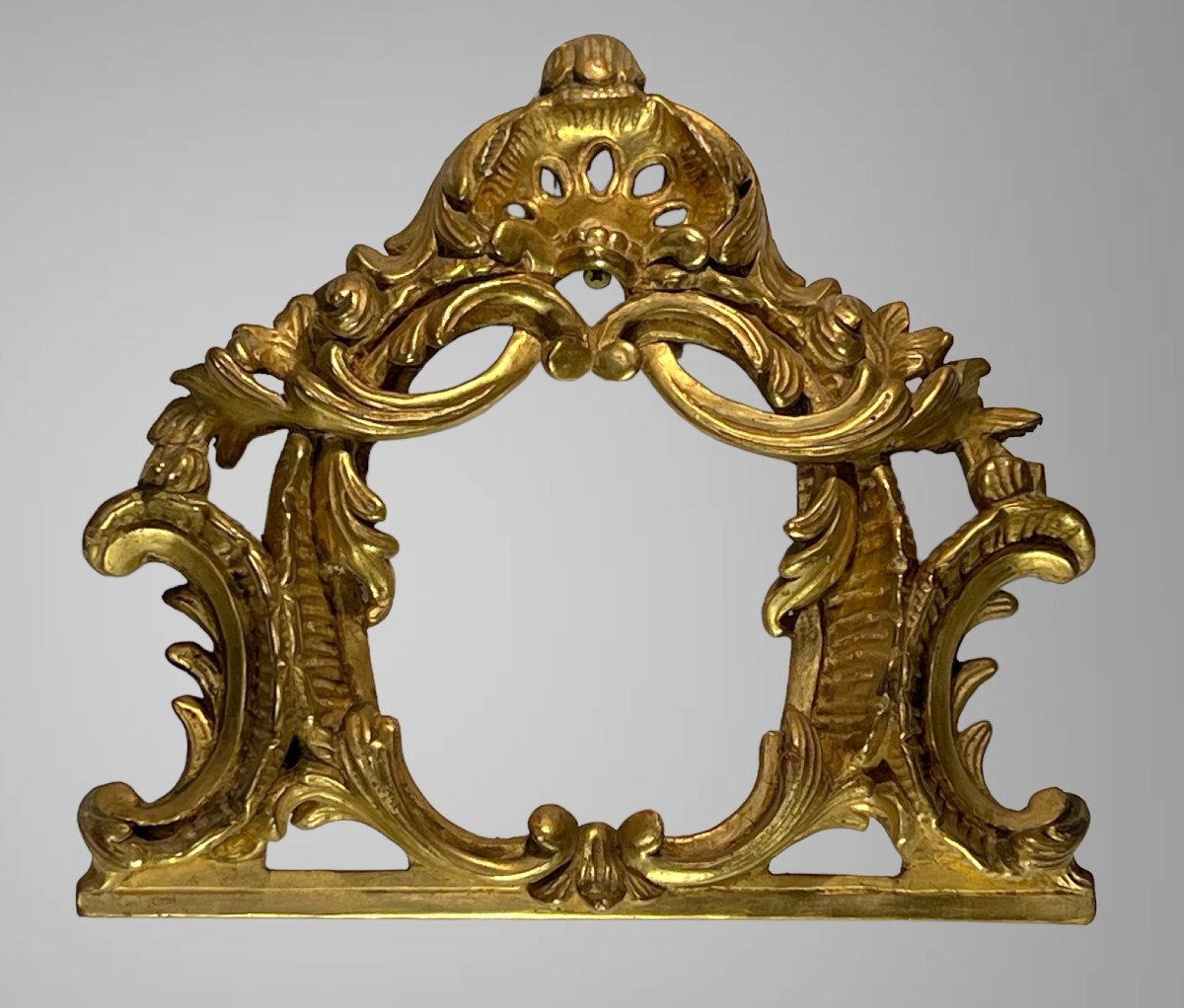 élément De Boiserie Du XIXe En Bois Doré De Style Louis XV De 30 Cm De Haut-photo-1