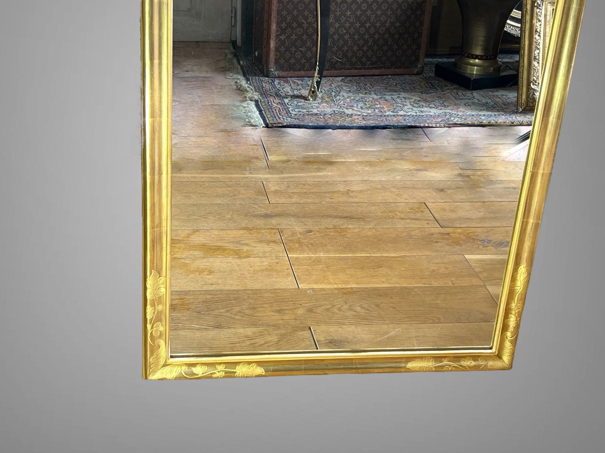 Old Alsatian Mirror In Golden Wood (superb Gold Gilding) From The 1950s-photo-4