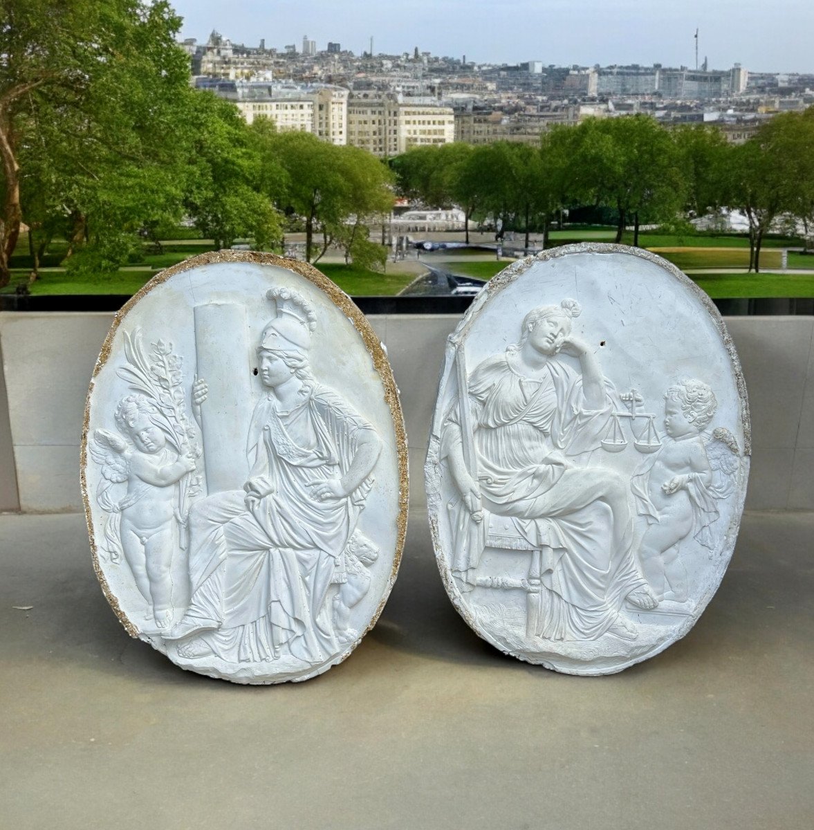 Oval Bas Relief Medallion After The Decor Of The Monument Of The Heart Of Louis XVIII-photo-4