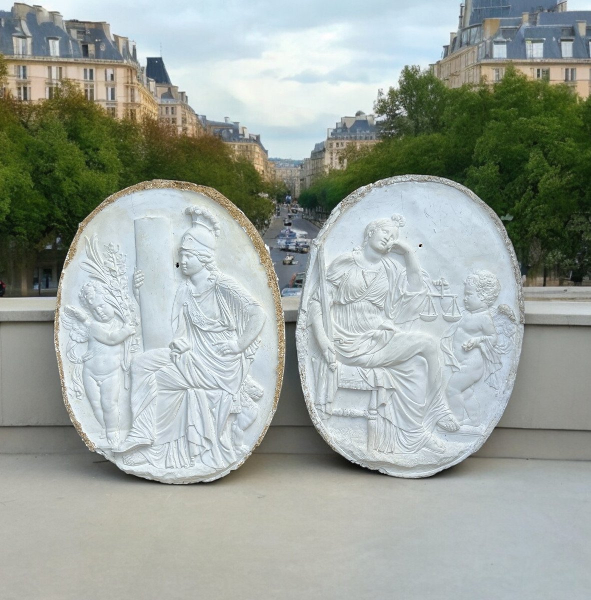 Oval Bas Relief Medallion After The Decor Of The Monument Of The Heart Of Louis XVIII-photo-8