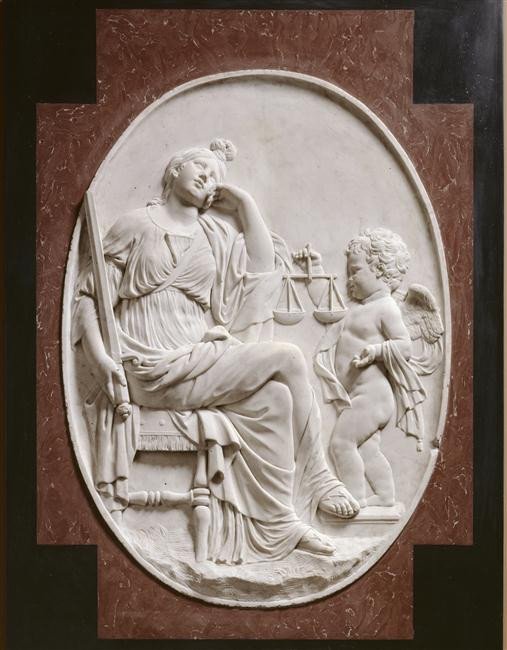 Medallion / Oval Bas Relief D After The Decor Of The Monument Of The Heart Of Louis XVIII-photo-1