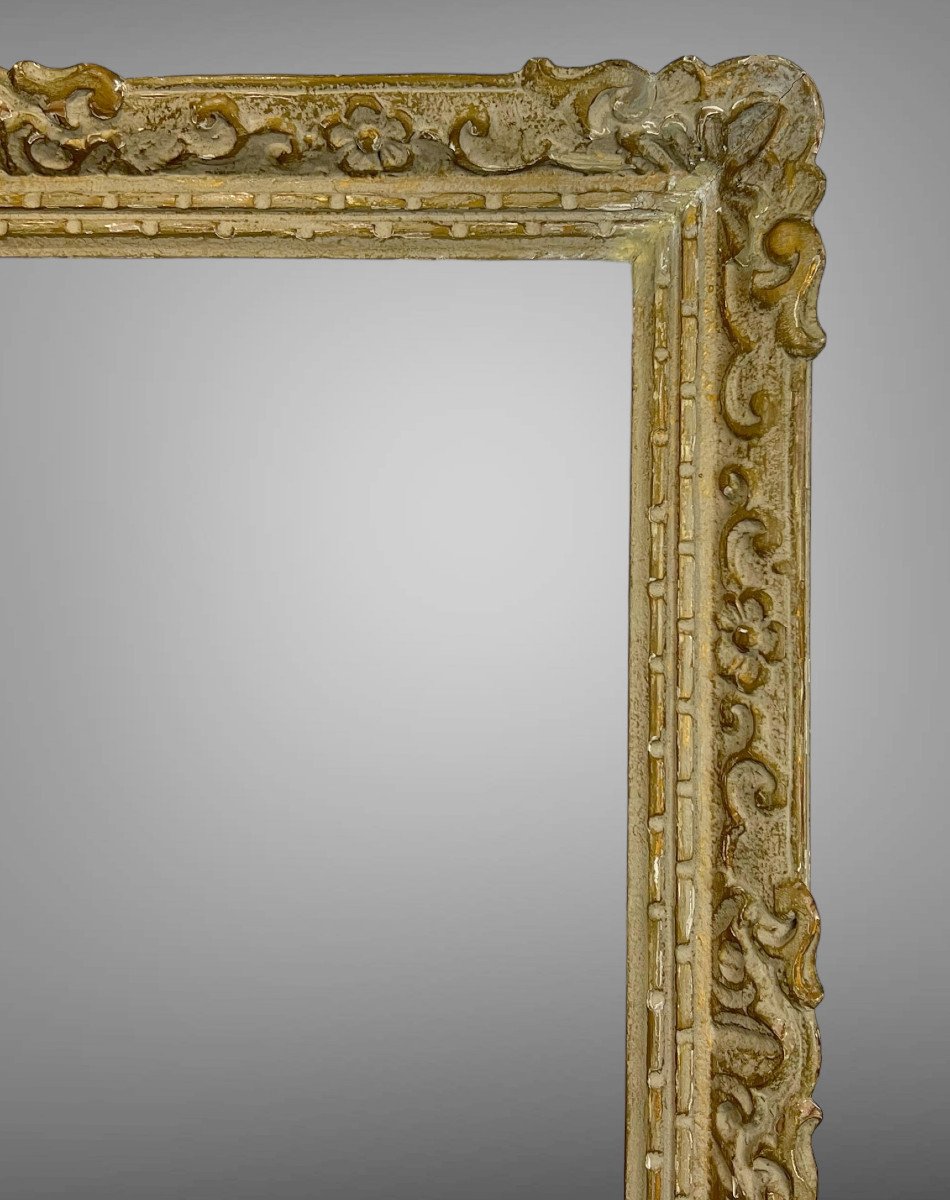 Old Montparnasse Frame In Patinated Carved Wood For Painting 60 Cm X 51 Cm-photo-1