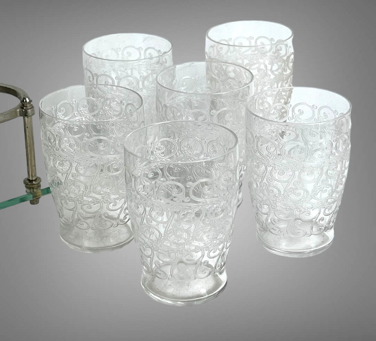 Porto Service Art Deco Period With 6 Baccarat Glasses Model Rohan Gouvieux-photo-3