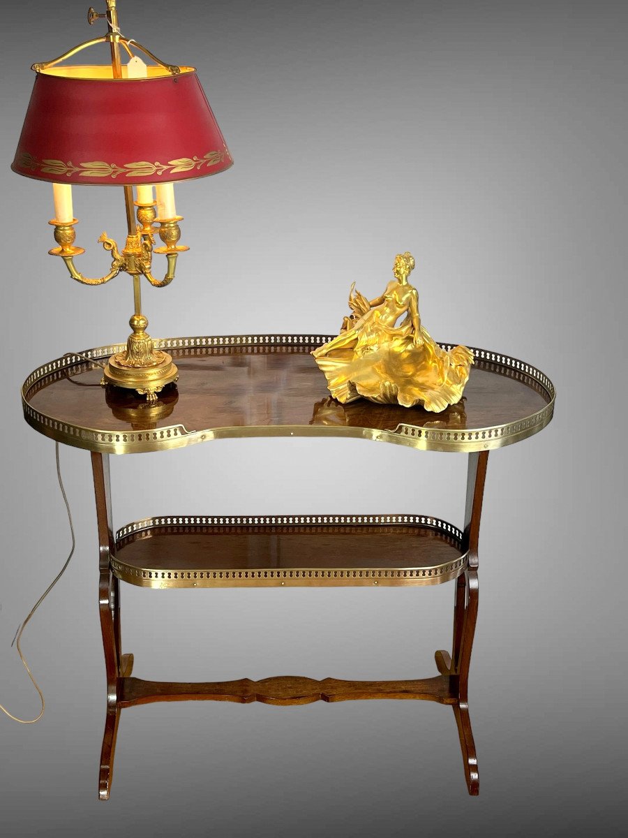 Table Rognon En Acajou Style Louis XVI D’après " Joseph Gegenbach Dit Canabas"-photo-3