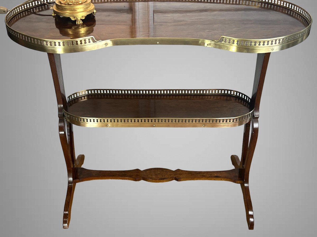 Table Rognon En Acajou Style Louis XVI D’après " Joseph Gegenbach Dit Canabas"-photo-4