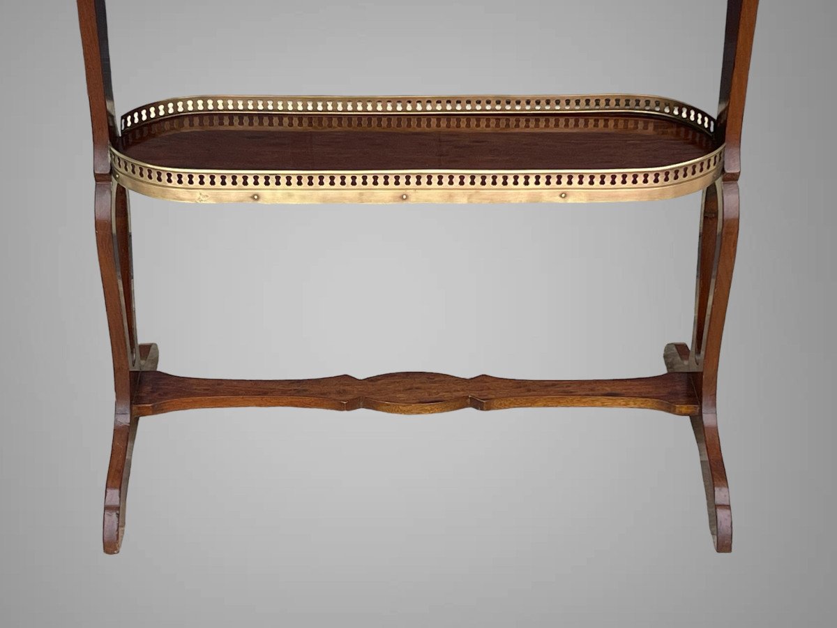 Louis XVI Style Mahogany Kidney Table After "joseph Gegenbach Dit Canabas"-photo-3