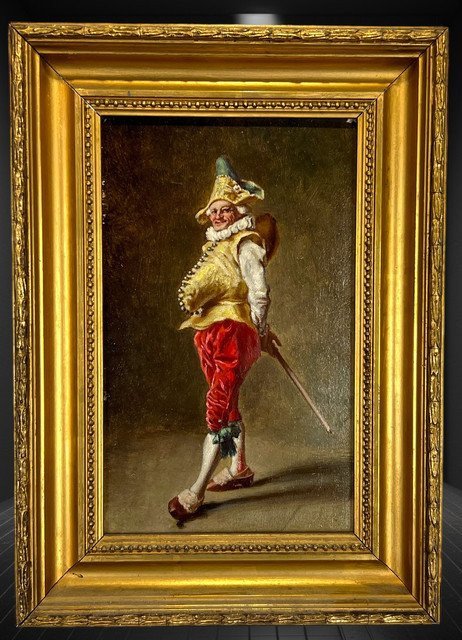 Huile Sur Panneau En Bois " Gentilhomme En Costume " D Apres Ernest Meissonier-photo-2