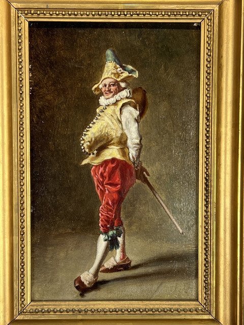 Huile Sur Panneau En Bois " Gentilhomme En Costume " D Apres Ernest Meissonier-photo-3