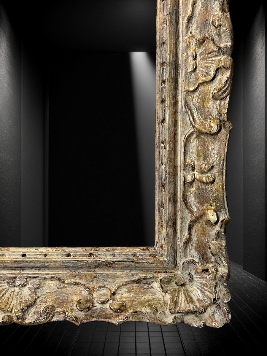 Antique 19th Century Frame In Wood And Carved Gilded Stucco For Painting 53 Cm X 40 Cm-photo-3