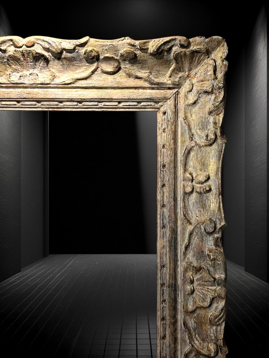 Antique 19th Century Frame In Wood And Carved Gilded Stucco For Painting 53 Cm X 40 Cm-photo-4