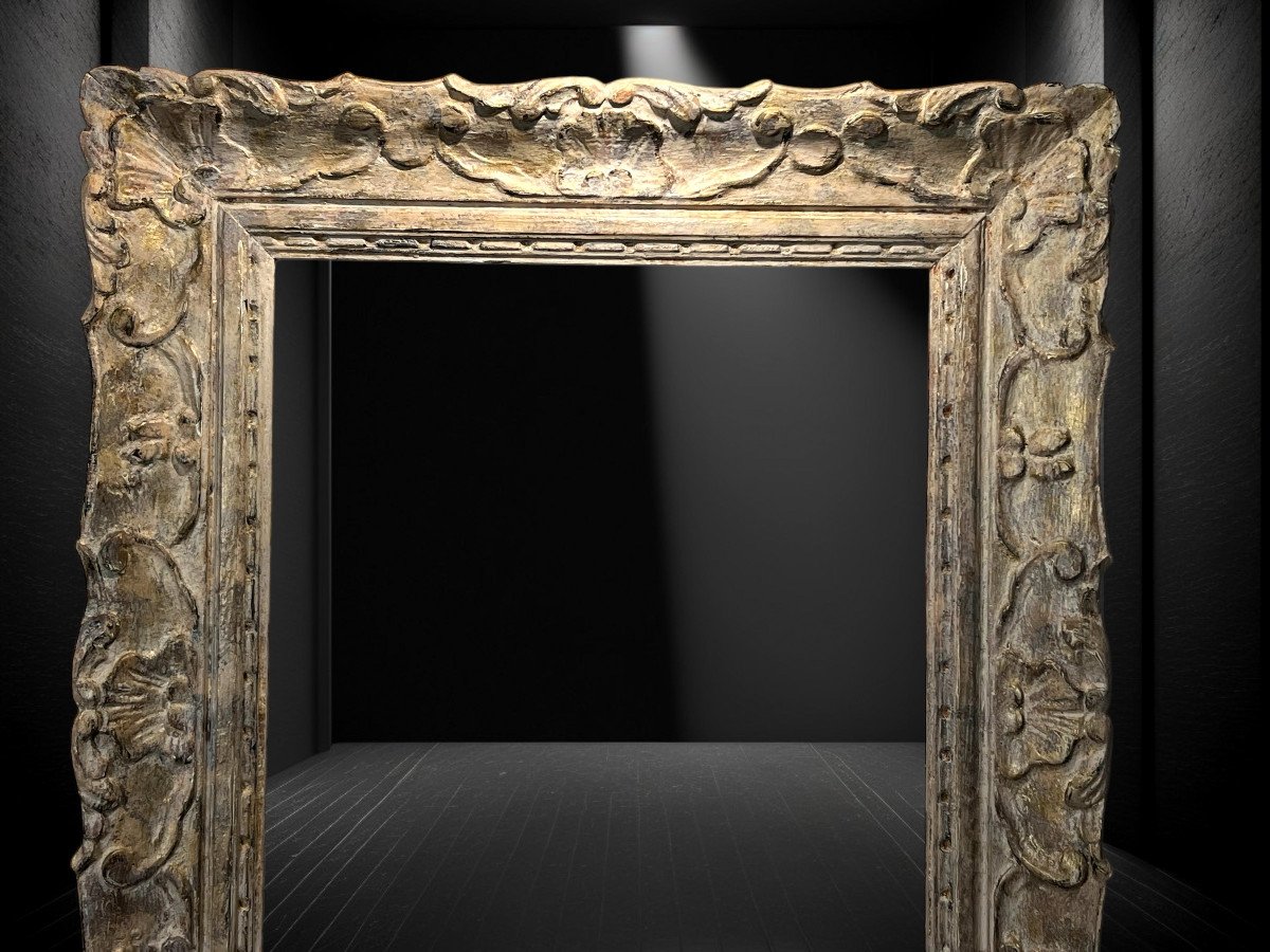 Antique 19th Century Frame In Wood And Carved Gilded Stucco For Painting 53 Cm X 40 Cm-photo-1