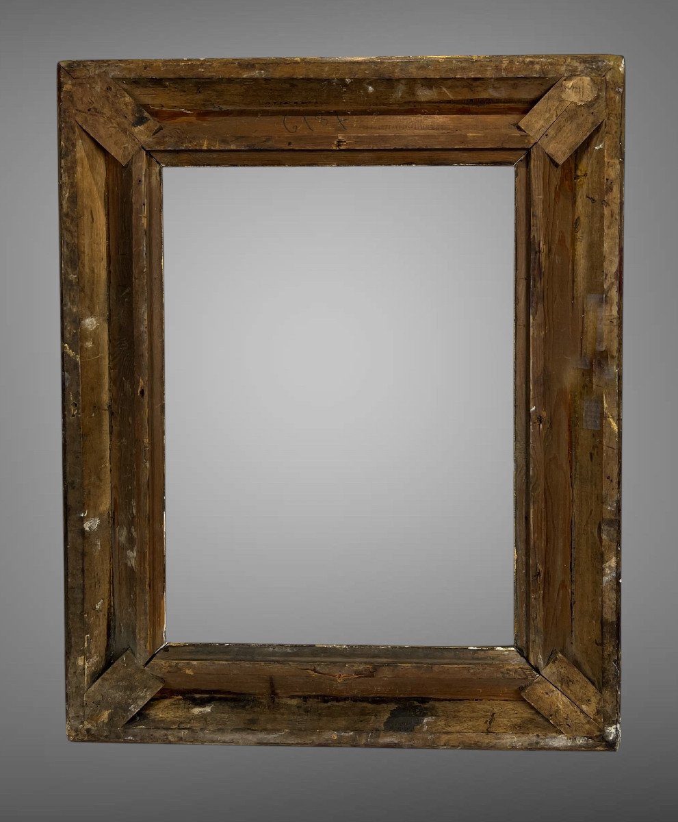 Antique Wooden And Gilded Stucco Frame For Painting 49 Cm X 36.5 Cm-photo-4