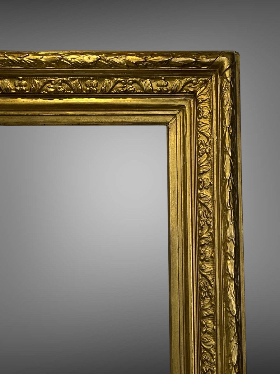 Antique Wooden And Gilded Stucco Frame For Painting 49 Cm X 36.5 Cm-photo-2