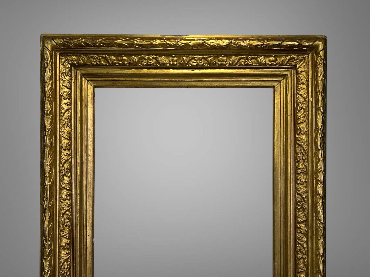 Antique Wooden And Gilded Stucco Frame For Painting 49 Cm X 36.5 Cm-photo-3