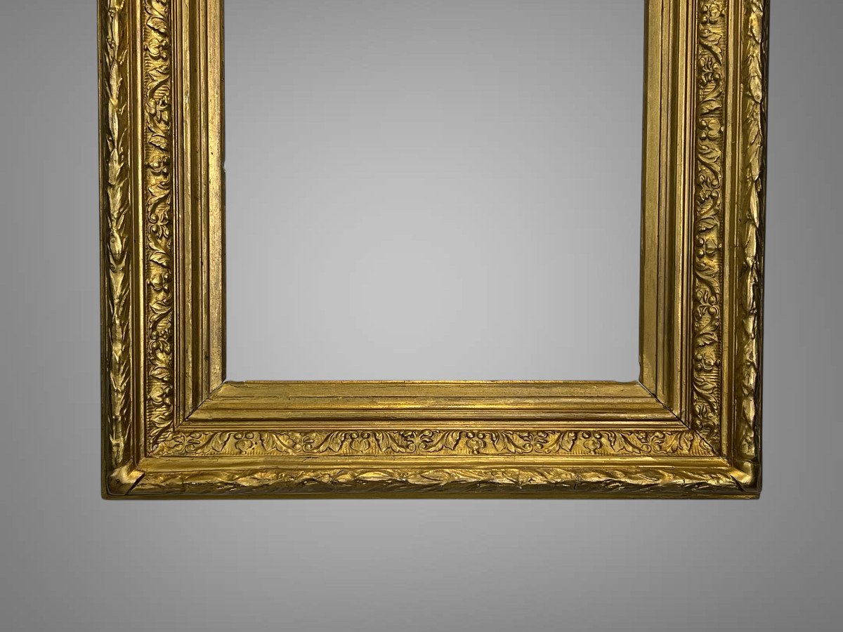 Antique Wooden And Gilded Stucco Frame For Painting 49 Cm X 36.5 Cm-photo-4