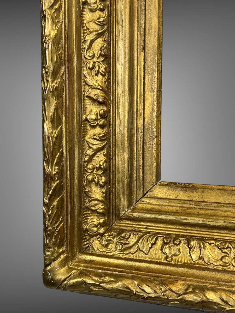 Antique Wooden And Gilded Stucco Frame For Painting 49 Cm X 36.5 Cm-photo-6