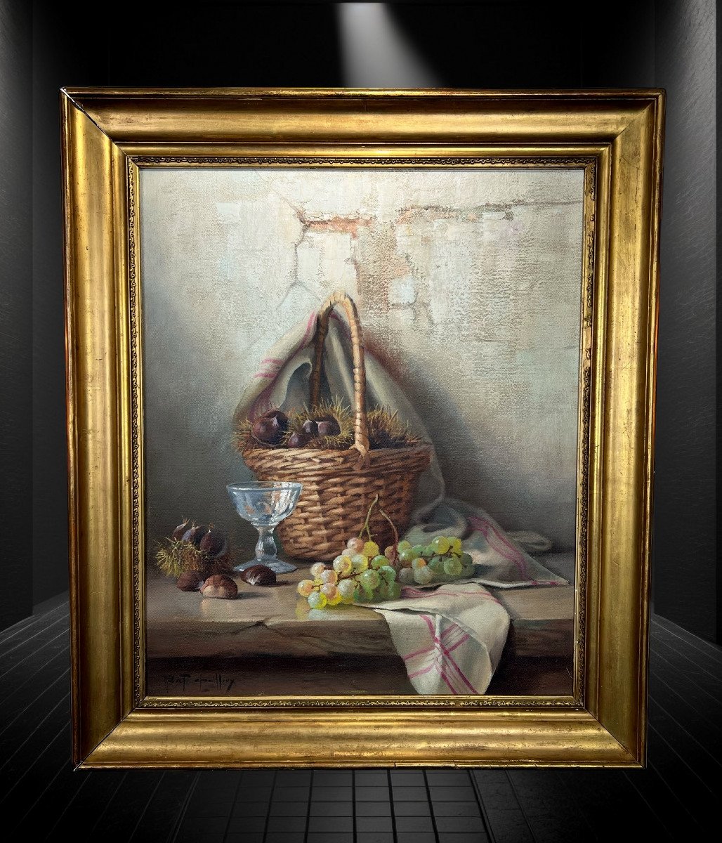 Robert Chailloux / Peinture / Huile Sur Toile Représentant Une Nature Morte-photo-2