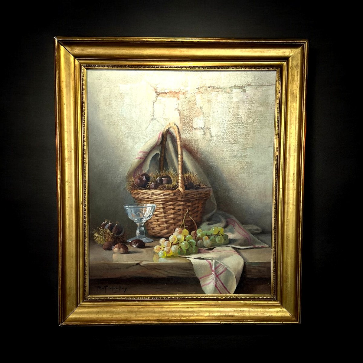 Robert Chailloux / Peinture / Huile Sur Toile Représentant Une Nature Morte