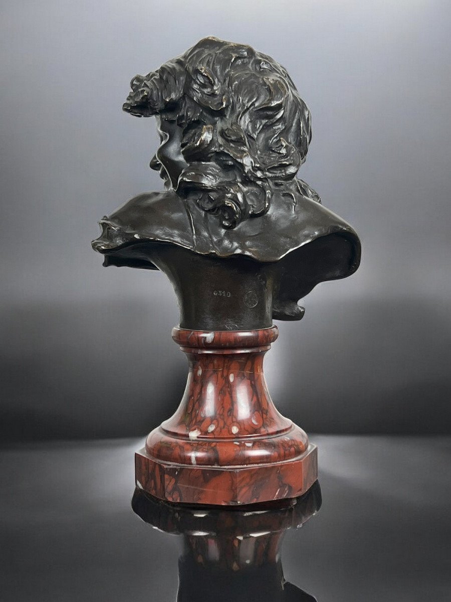 Patinated Bronze Signed "a.injalbert 1845-1933" And Stamp Of The Founder Siot Paris-photo-1