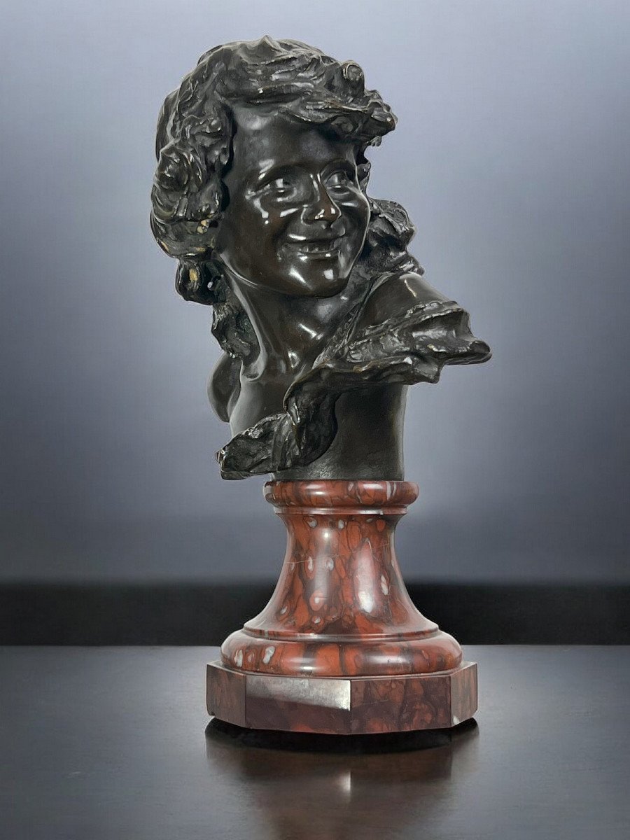 Patinated Bronze Signed "a.injalbert 1845-1933" And Stamp Of The Founder Siot Paris-photo-4