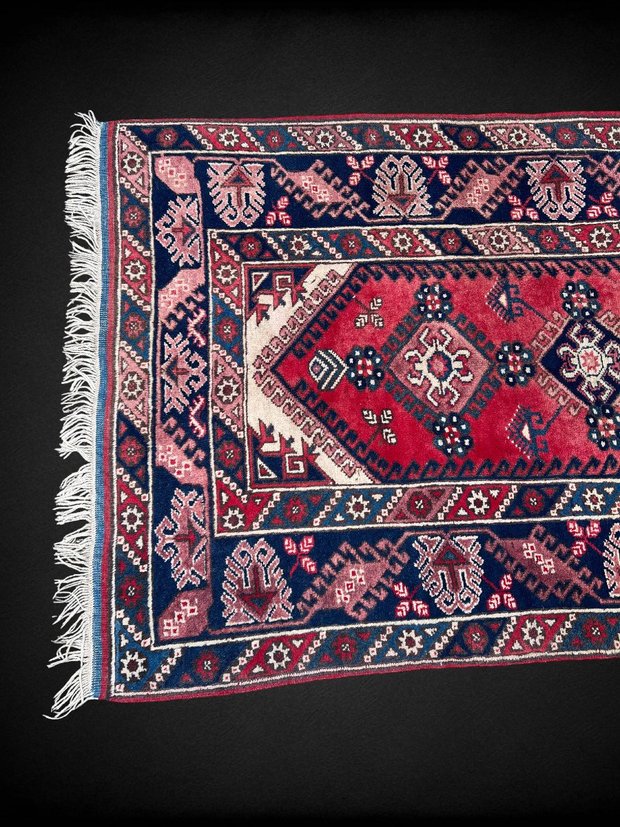 Tapis Turques En Laine Fait Main Noué De 210 Cm X 116 Cm-photo-3