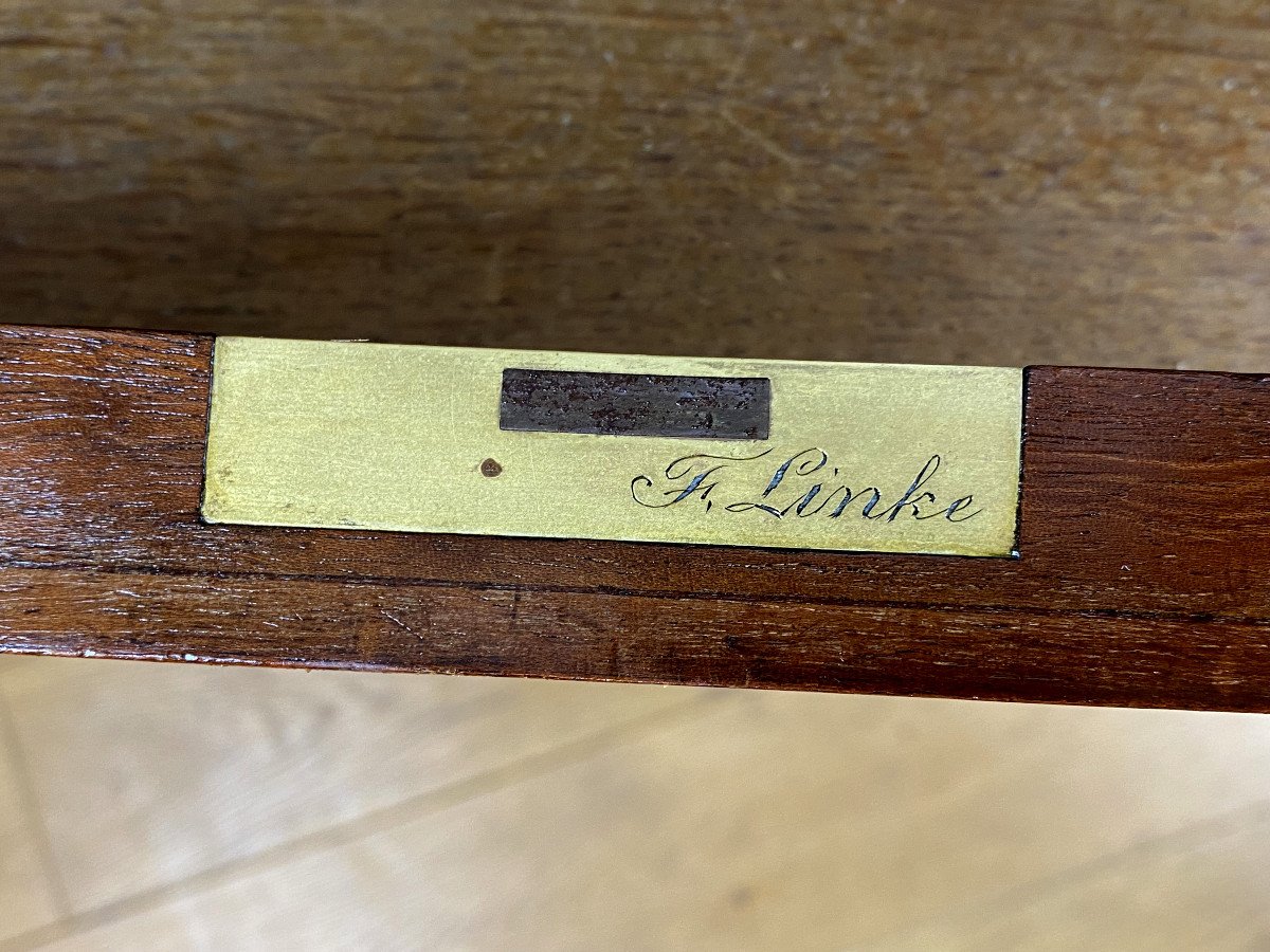 XIXth Cylinder Desk Signed "franÇois Linke" In Marquetry Decorated With Gold Bronze-photo-3