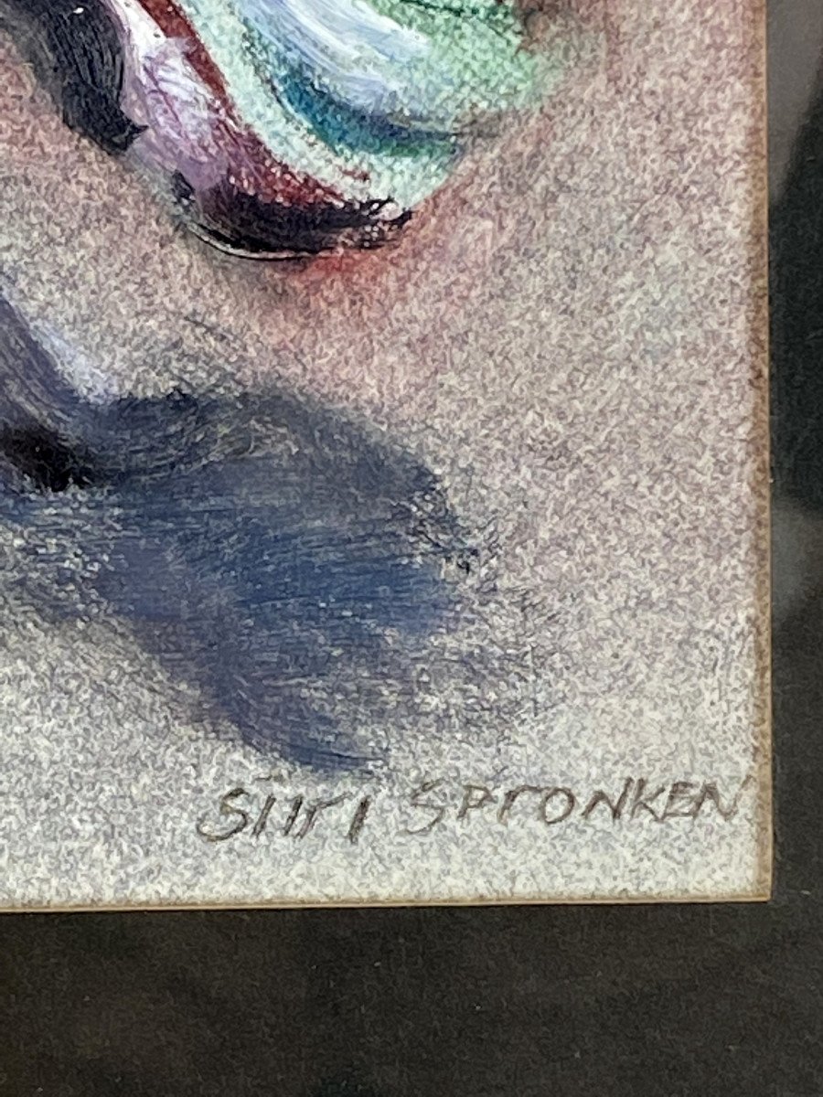 Proantic: Siiri Spronken ( Peintre Neerlandais ) Peinture Sur Papier S