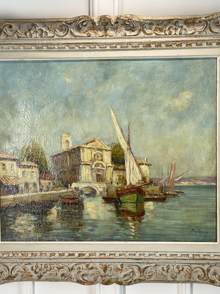 Henry Malfroy 1895-1944 / Oil On Canvas Signed "le Port De Martigues" Framed-photo-6