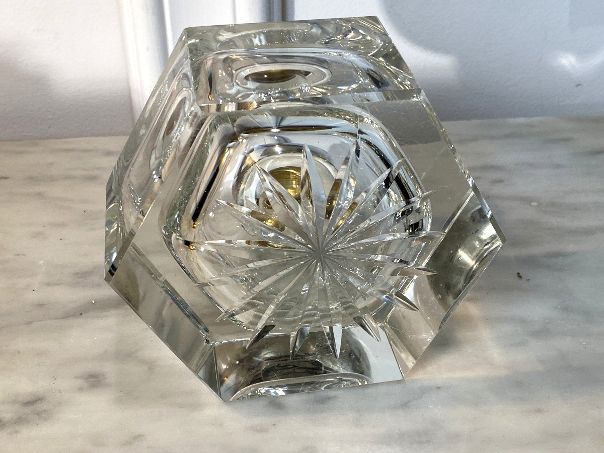 ENCRIER ET PLUMIER ANCIEN EN CRISTAL " BACCARAT " ET ARGENT MASSIF AVEC POINÇON-photo-6