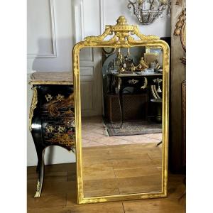 Miroir Ancien Alsacien En Bois Doré ( Superbe Dorure A l'Or ) Des Années 50