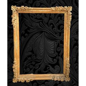 18th Century Louis XV Period Frame In Carved Oak For Painting 89.5 Cm X 65