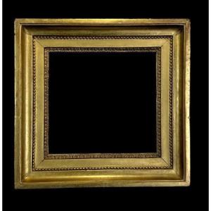 18th Century Louis XVI Period Frame In Carved Gilded Wood For Painting 56 Cm X 46.5 Cm