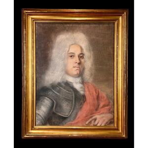 Old Pastel Under Glass / French School In The Taste Of The 18th C. "portrait"