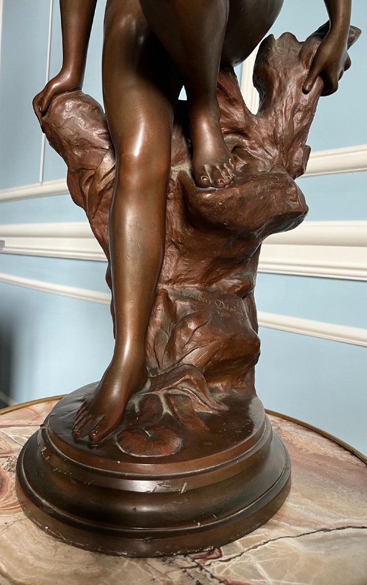 Bronze De Ondine Par Albert Desenfans (1845 - 1938), Circa 1900-photo-1