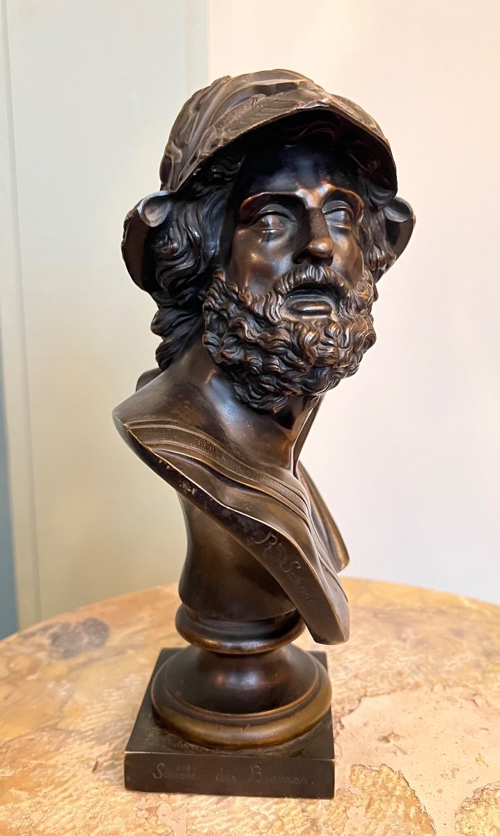 Grand Tour Bronze Bust Of Ajax-photo-3