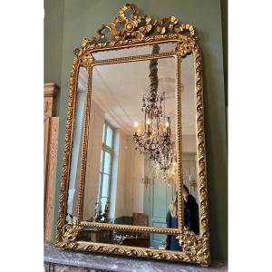 Louis XVI Style Giltwood Cushion Mirror  