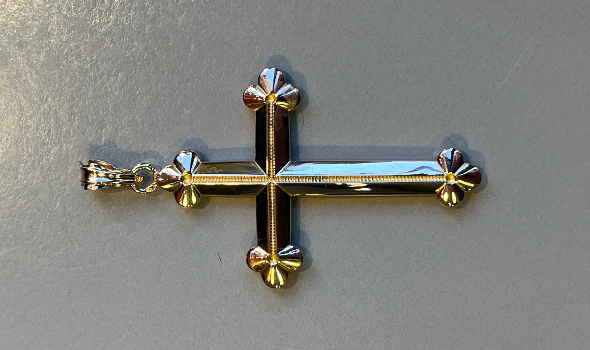 Fleurdelyse Cross In Gold XIXth-photo-3