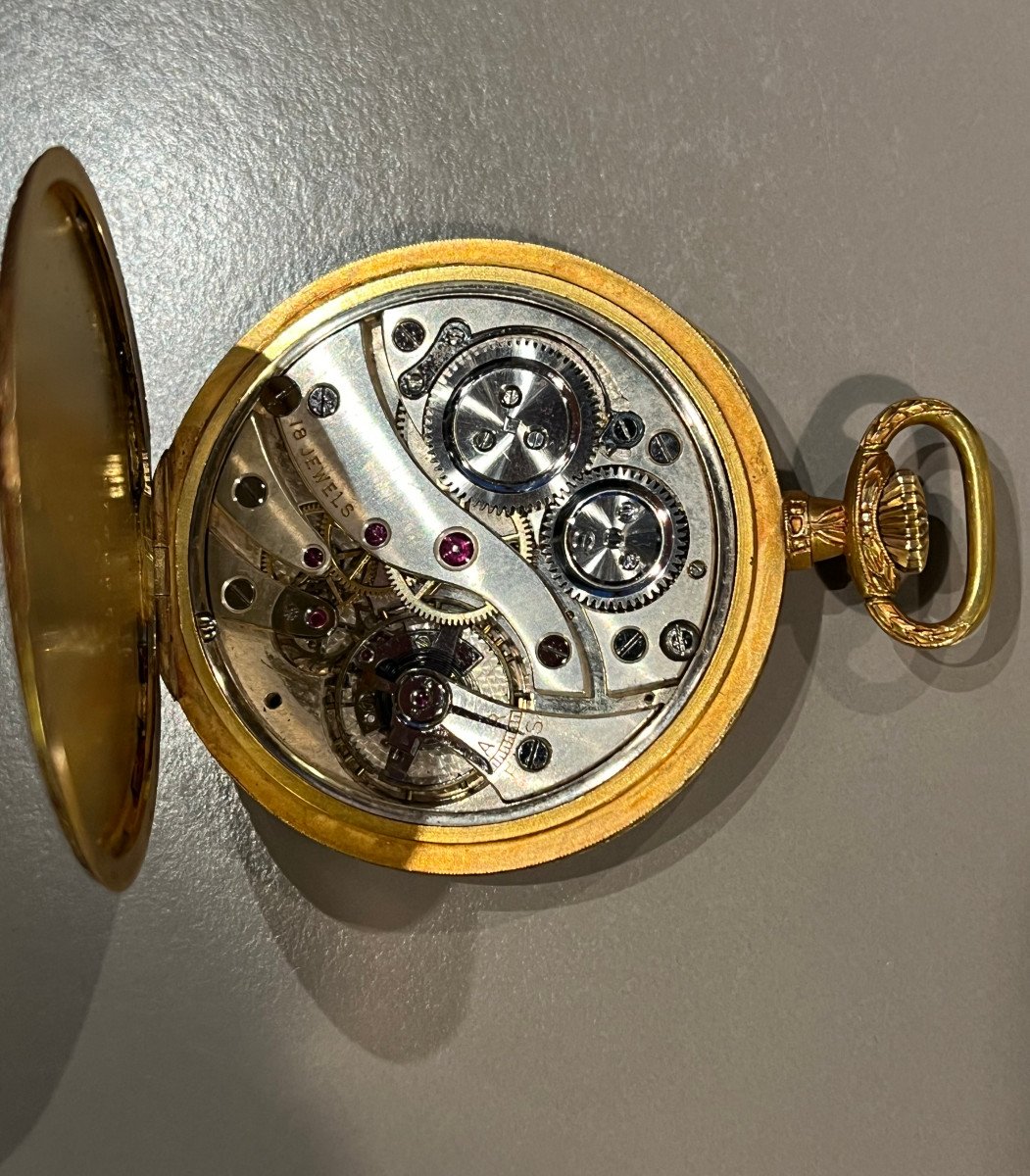 Pocket Watch In Three-tone 18-carat Gold. 20th-photo-2