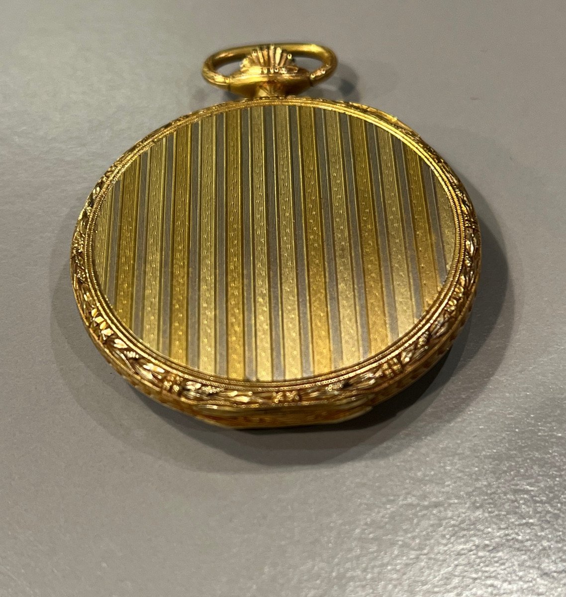 Pocket Watch In Three-tone 18-carat Gold. 20th-photo-2